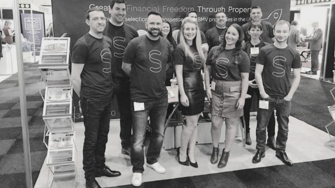 Paul with the Sourced Property Group team on their stand at a live property event