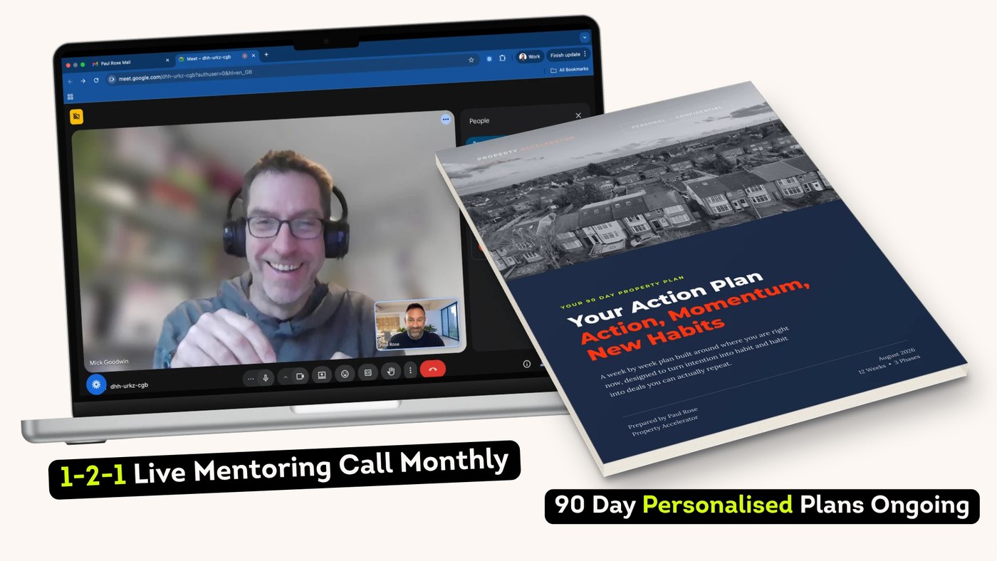 A one to one mentoring call with Paul Rose, and a personalised 90 day action plan